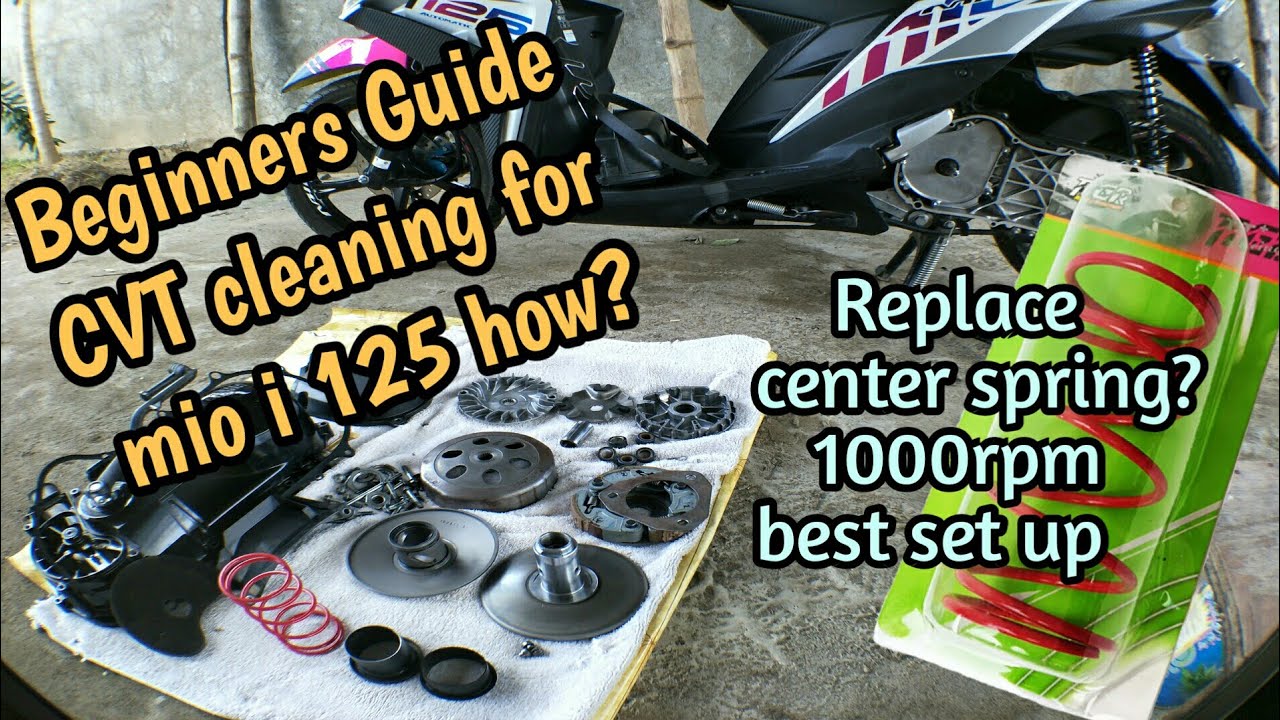 cvt cleaning how? |Replace center spring 1000rpm mio i 125