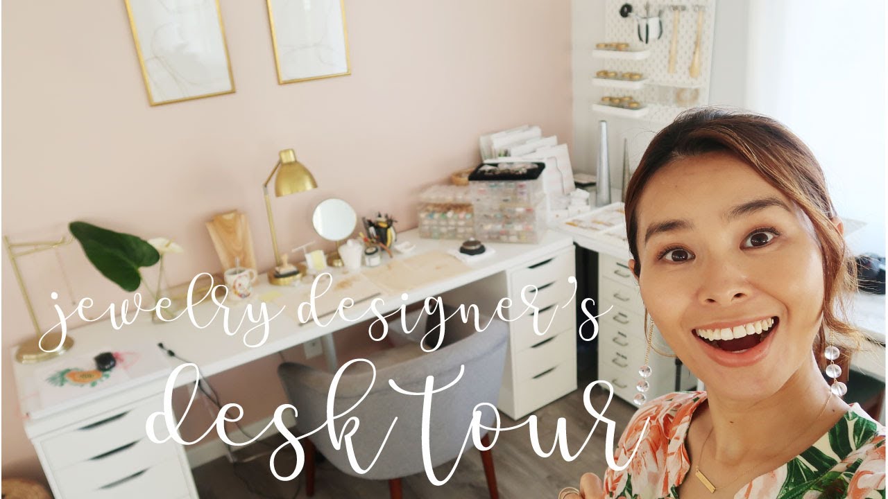 アクセサリーデザイナーのデスクツアー！ハンドメイド作家の作業場。My desk tour as a jewelry designer!