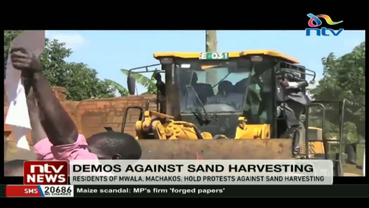 Mwala residents protest against sand harvesting