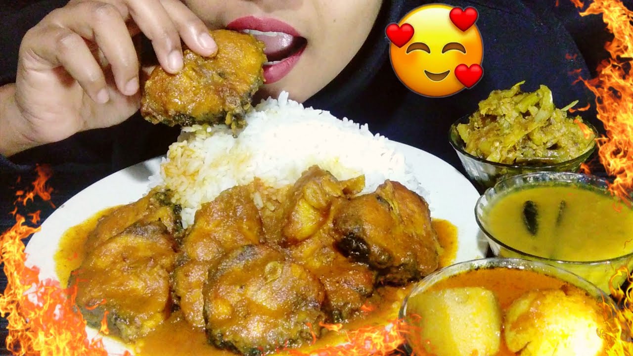 SPICY FISHCURRY MUKBUNG DAL SABJI EGGCURRY