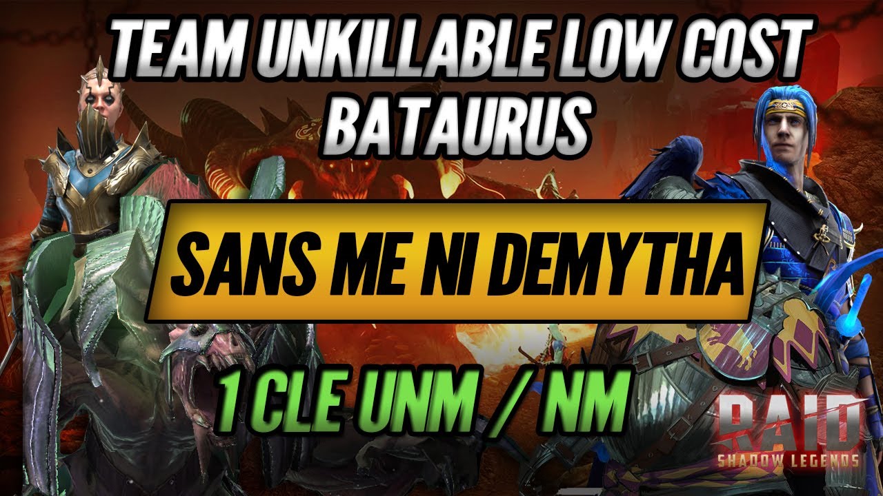Boss de Clan - Team Low Cost BaTaurus : 1 clé 2 Boss - Unkillable/Invincible - Raid Shadow Legends