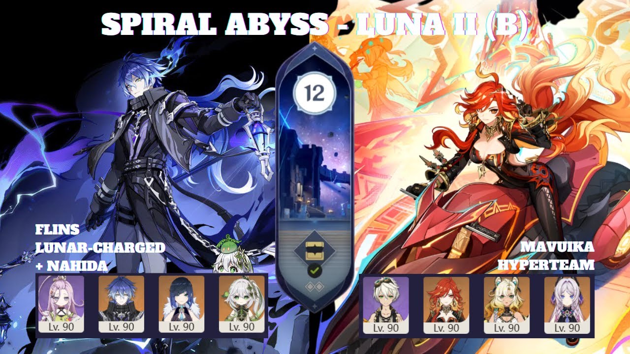 Spiral Abyss Luna II (6.1) B - Flins Lunar-Charged + Nahida x Mavuika Hyperteam | Genshin Impact