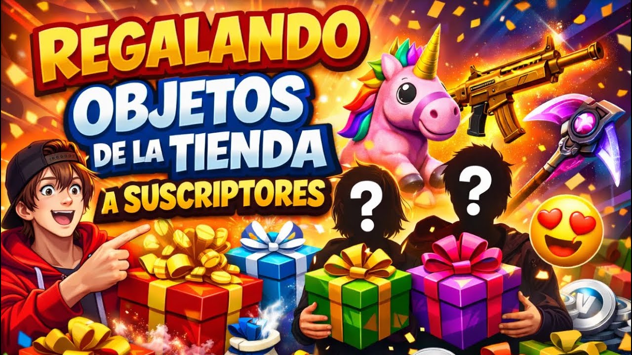REGALANDO 🎁 OBJETOS De La Tienda De Fortnite a *SUSCRIPTORES* 
