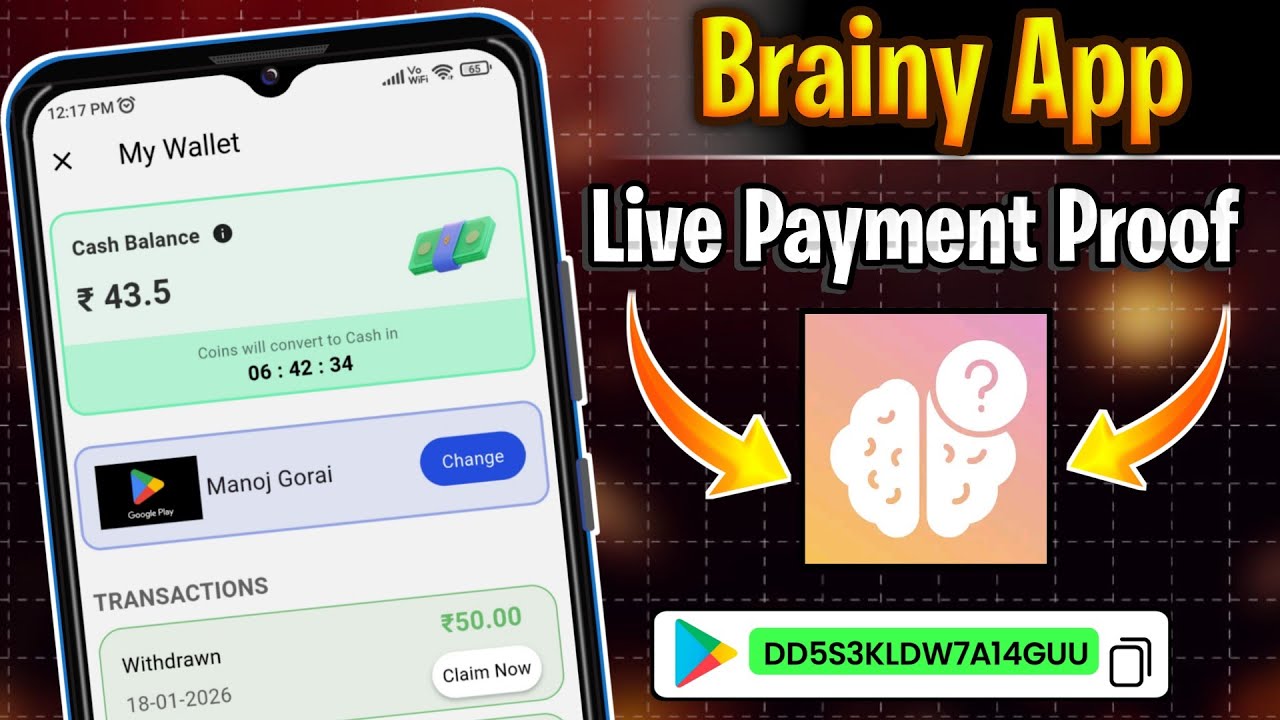 Brainy App Coins Value | Brainy App Se Redeem Code Kaise Len | Brainy App Payment Proof | Brainy App