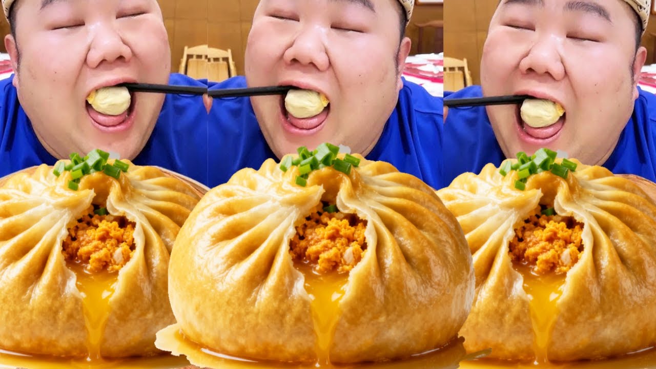 【大胃王挑戰】挑戰花1200元吃徐州豪橫早餐！ 100 個包子堆成小山吃到扶牆，拳頭大的蟹黃湯包一口爆汁超解饞｜Noodle Food Challenge【櫻木花胖】