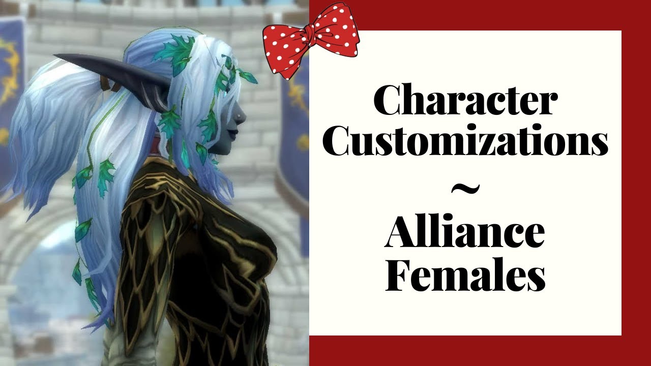 WoW Shadowlands (Beta) Customizations - All Female Alliance & Allied Races