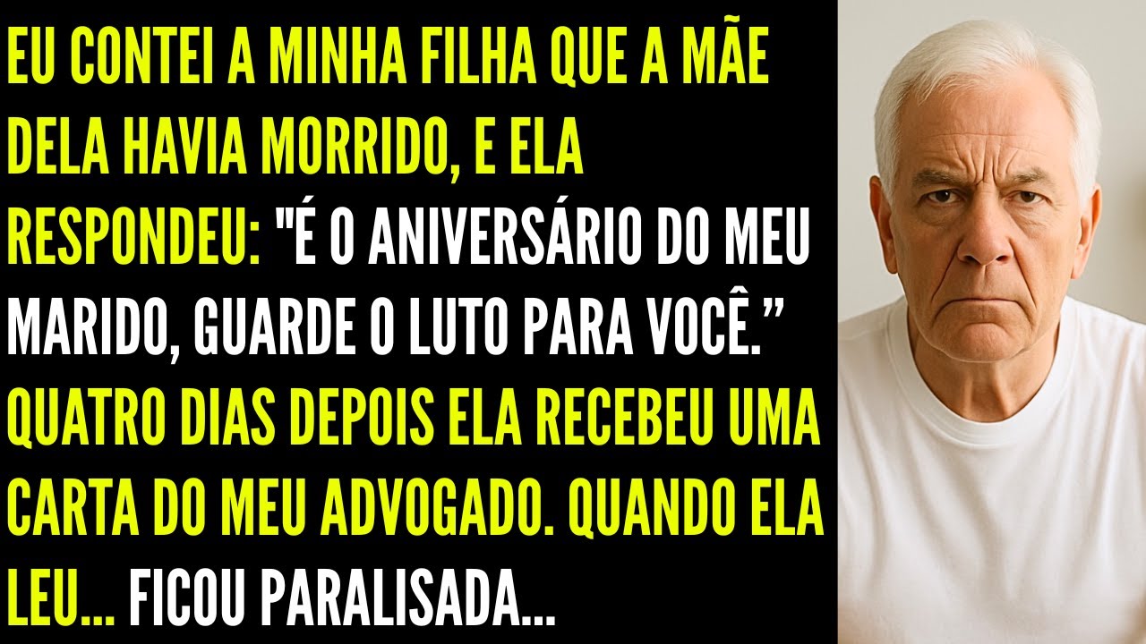 Minha filha escolheu o aniversário do marido no lugar do funeral da minha esposa, fui obrigado a...