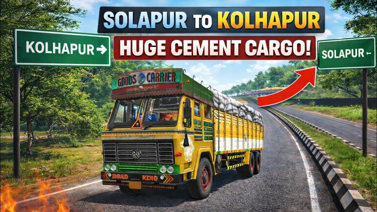 Heavy Cement Truck😱 🚛 | Solapur to Kolhapur Journey |