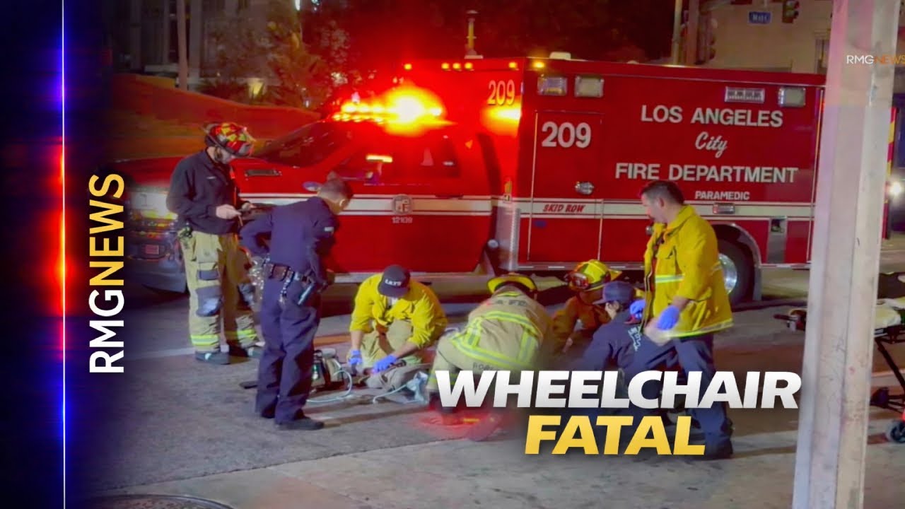 Downtown: Hit-and-Run Driver Kills Man in Wheelchair; Paramedics Attempt Life-Saving CPR.