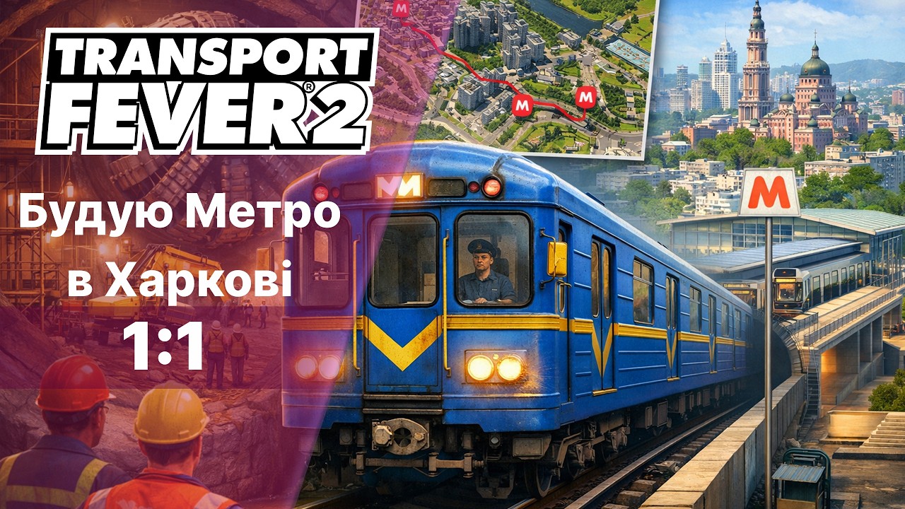 Transport Fever 2 Будую метро в Харкові. Салтівська лінія.