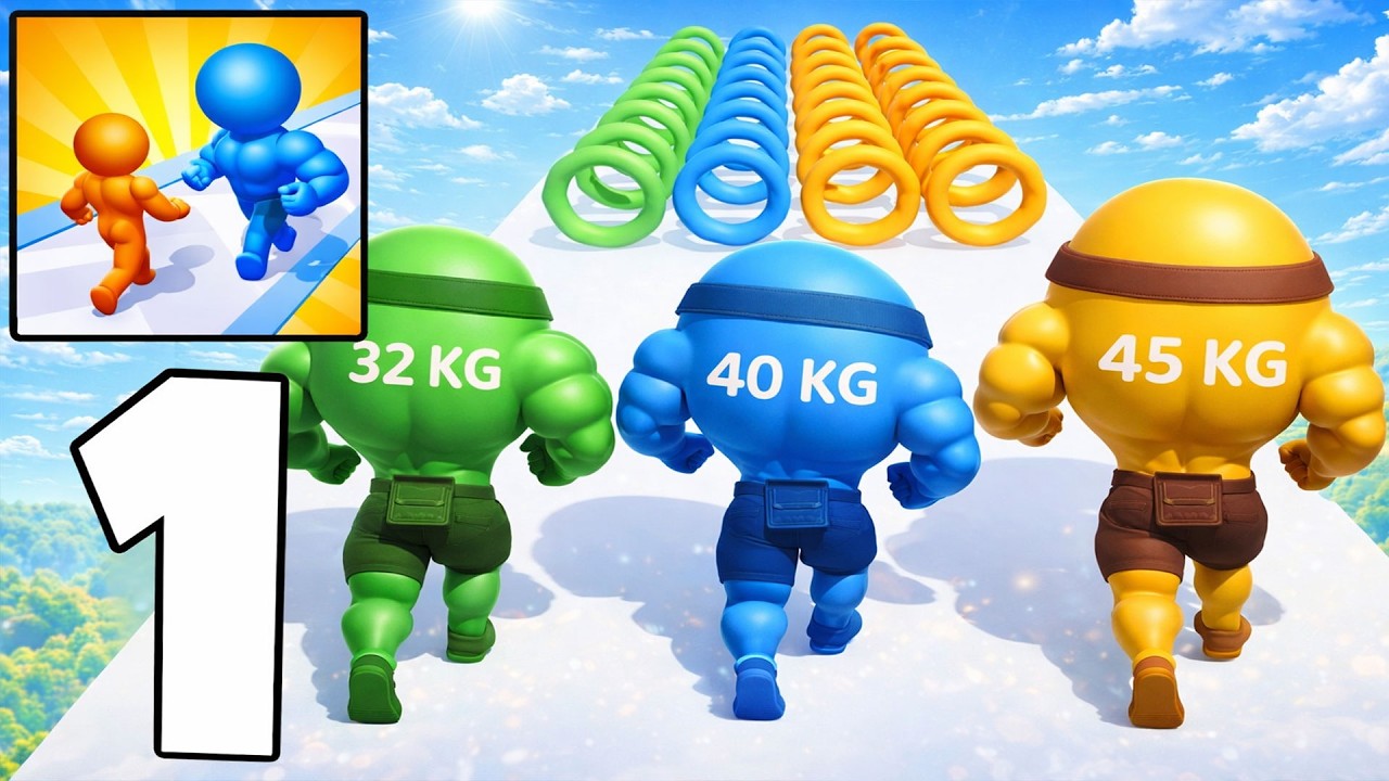 👤Big Head Man Run Gameplay Walkthrough Levels 1–12 Crazy Big Head Growth (Android,iOS)