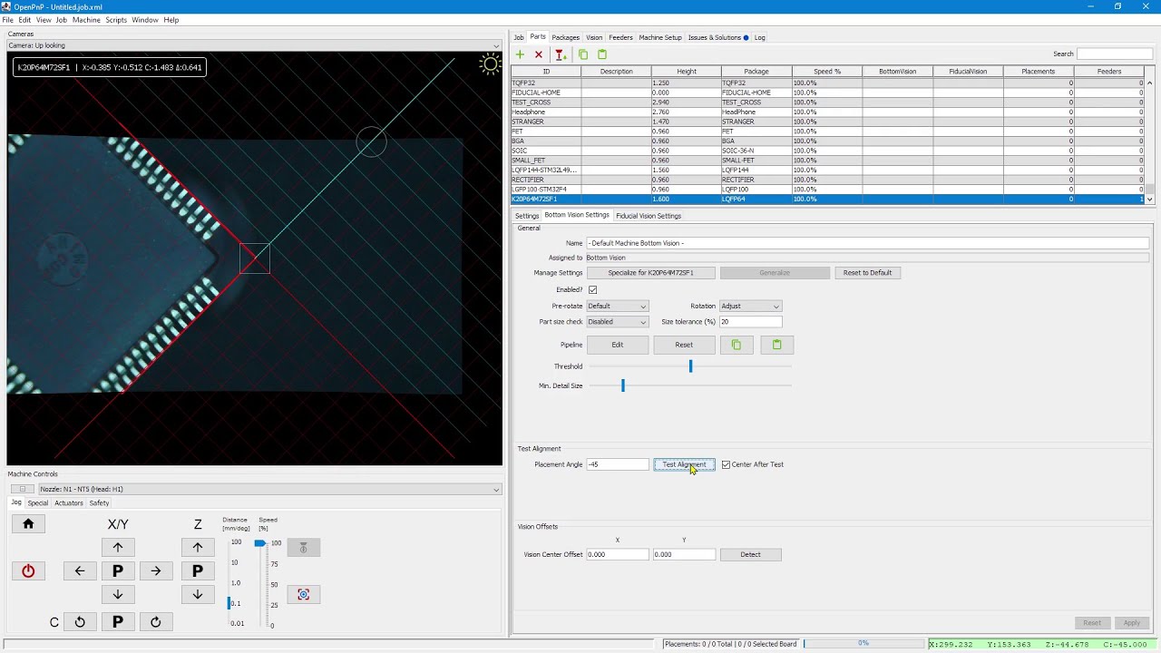 OpenPnP Multi Shot Bottom Vision