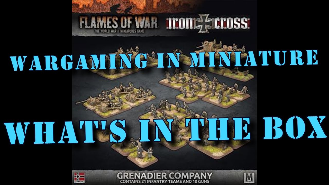 🔴 What's in the Box ☺ 15mm Flames Of War WW2 German Grenadier Company, Iron Cross