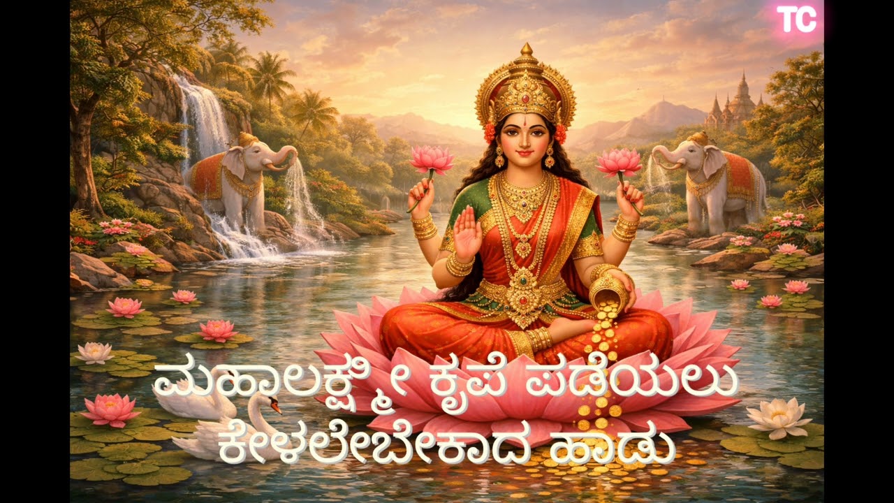 #ಮಹಾಲಕ್ಷ್ಮಿ  ಭಕ್ತಿ ಗೀತೆ. SRI GODESS MAHALAKSHMI KANNADA DEVOTIONAL SONG. LAKSHMI SONG KANNADA.