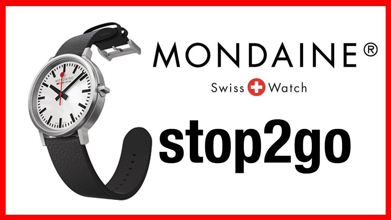 Mondaine stop2go Watch with Backlight - Unboxing and Instructions