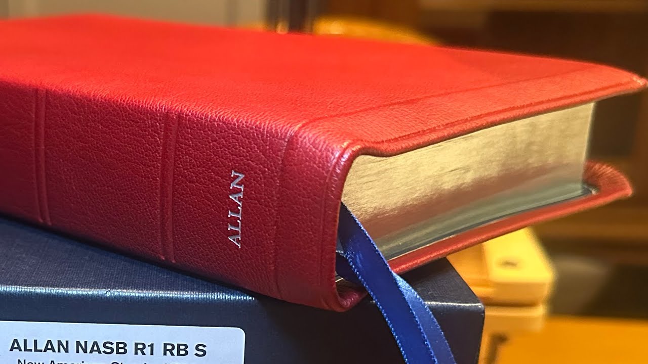 FULL REVIEW - ALLAN NASB - RED GOATSKIN - BLUE SILVER LINE - READERS REFERENCE EDITION