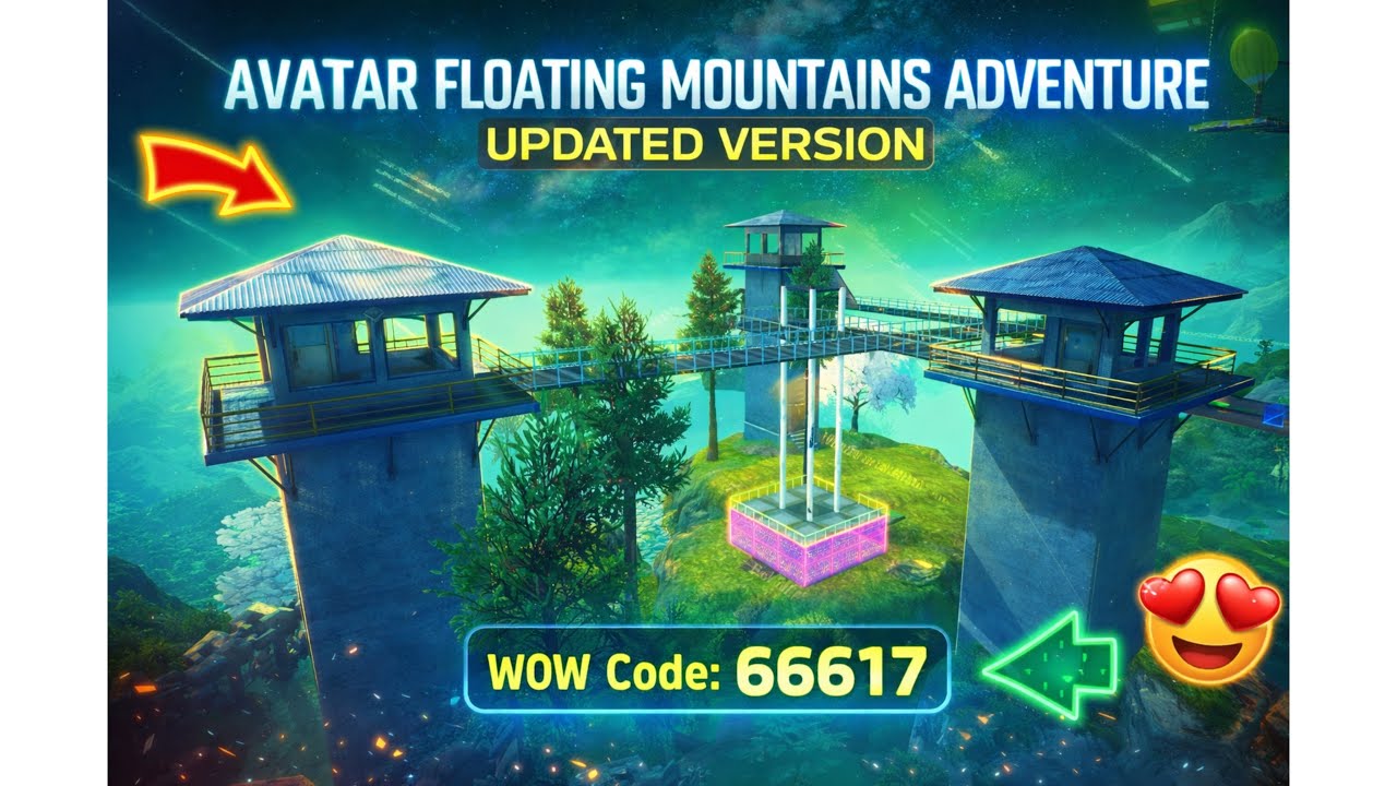 AVATAR FLOATING MOUNTAINS ADVENTURE🌩️| Updated version | BGMI WOW Mode | |WOW Code 66617