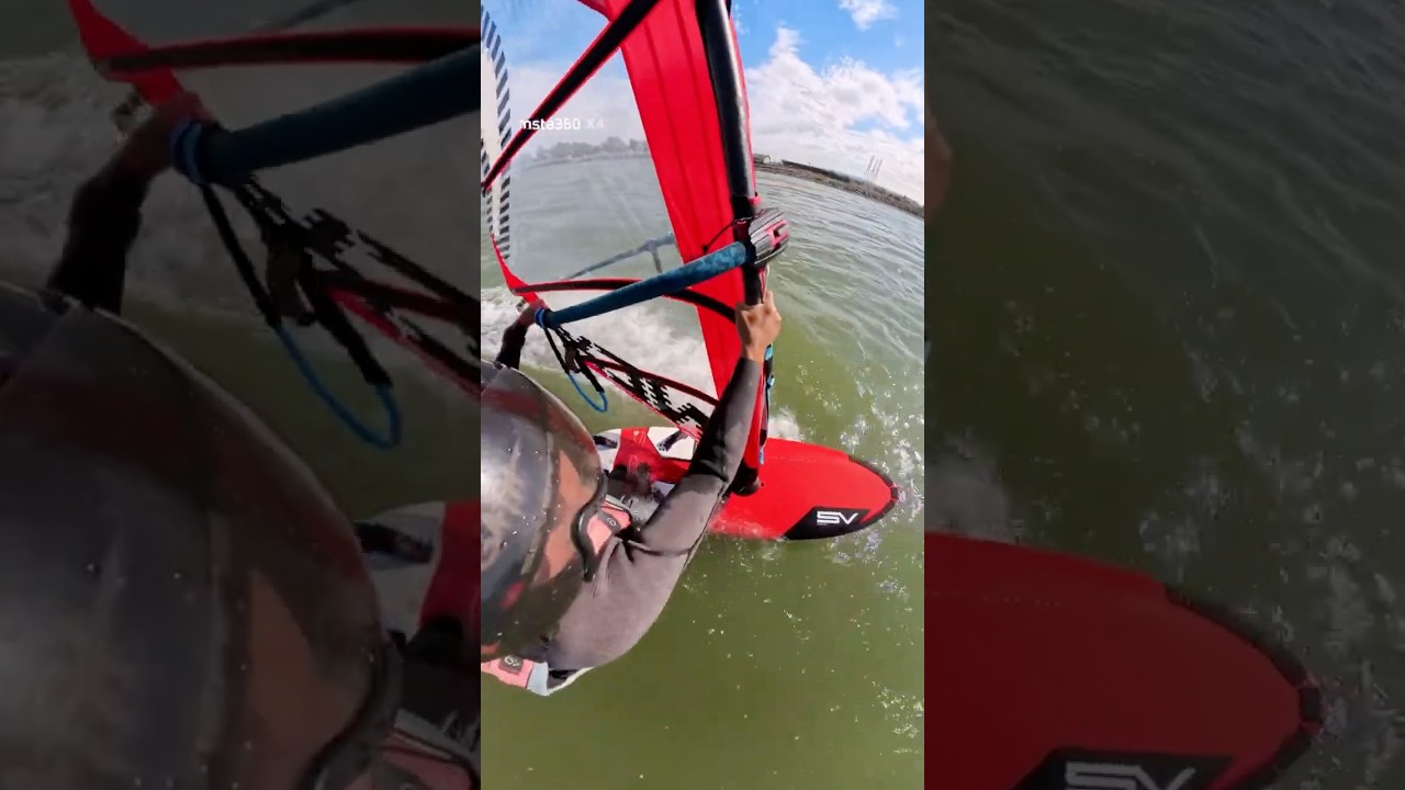 Windsurfing @ Coyote Point. How to do the not so simple Tack. #windsurfing #asmrsounds #watersports