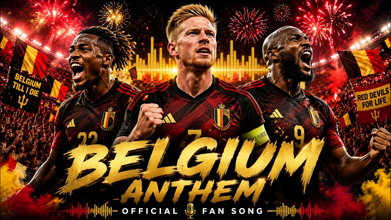 BELGIUM ANTHEM 2026 🇧🇪 | One Belgium ❤️🖤💛 | Official Fan Song | World Cup Football Music