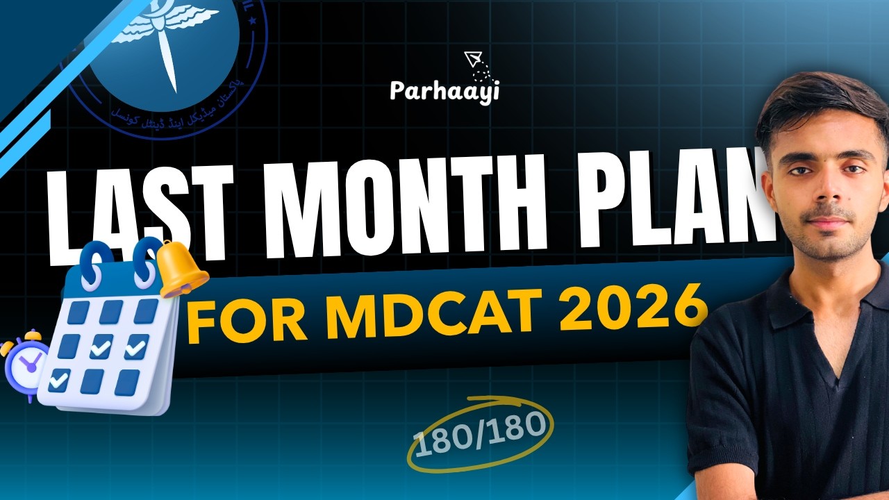 MDCAT 2026 Last Month Plan to Score 170+ | Full Strategy