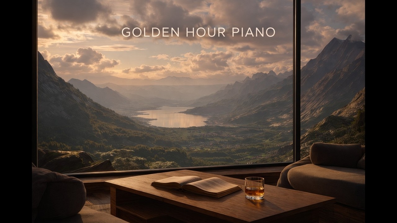 Relaxing Solo Piano Jazz | Golden Hour Mountain Retreat Ambient Music (1 Hour)
