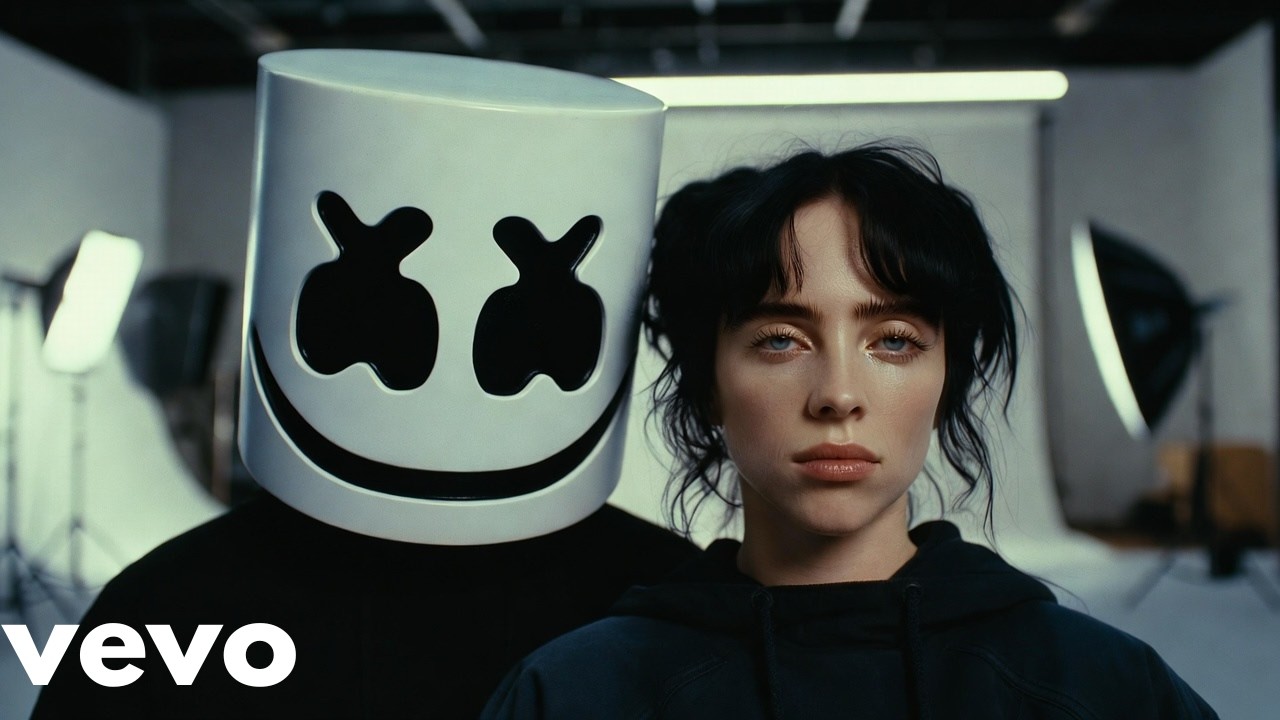 Billie Eilish ft. Marshmello -- WHISPERS IN THE STATIC (Official AI Music Video 2026)