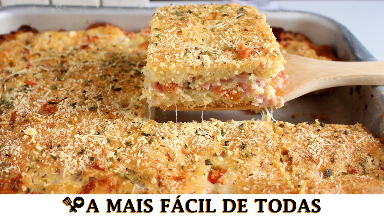 TORTA DE PIZZA SUPER FÁCIL - RECEITAS QUE AMO