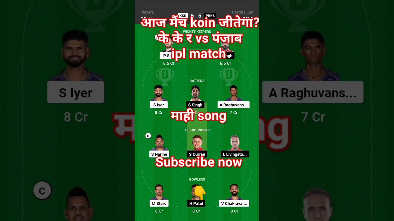 ipl match KKR vs PBKS #dream11#playing11#matchprediction#glteam#m.s.dhoni song#kolktavspanjab#