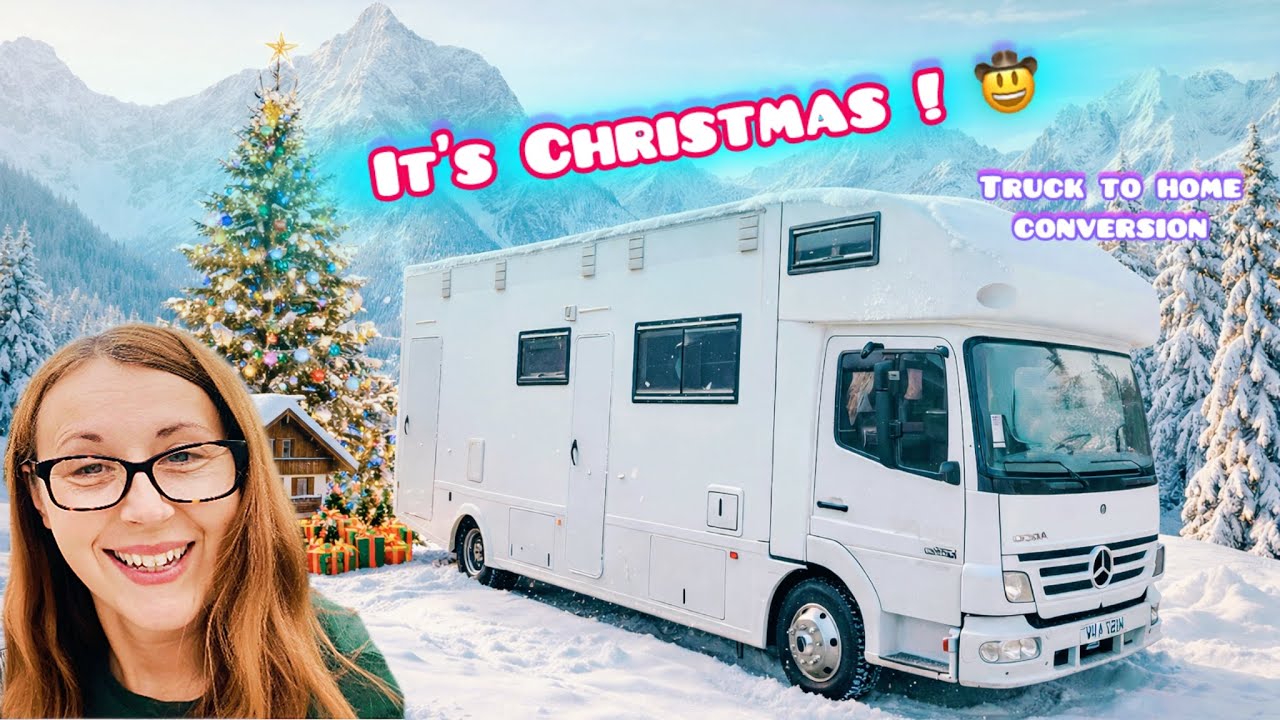 Рождество уже здесь! Семья продает все, чтобы постоянно жить в старом гоночном грузовике #vanlife