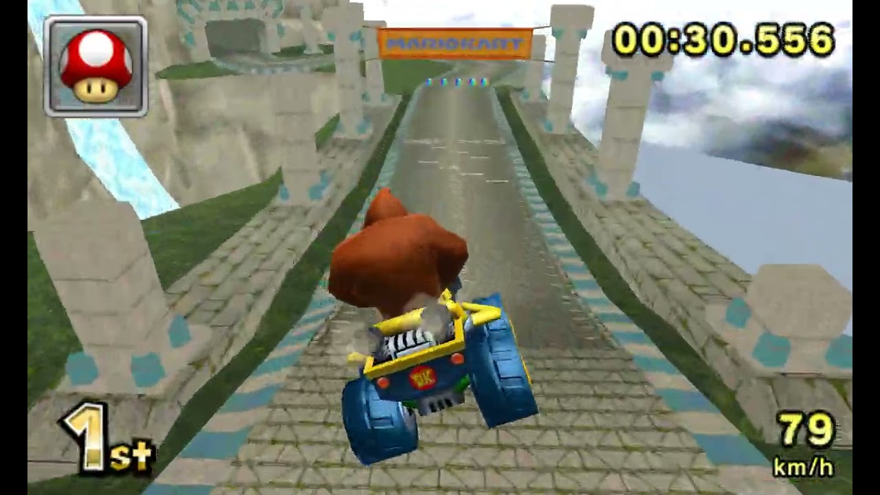 Wii U Thwomp Ruins by CamoMKT, MKWMods, Manfredi - Mario Kart 7: Custom Track [1440p 60fps]