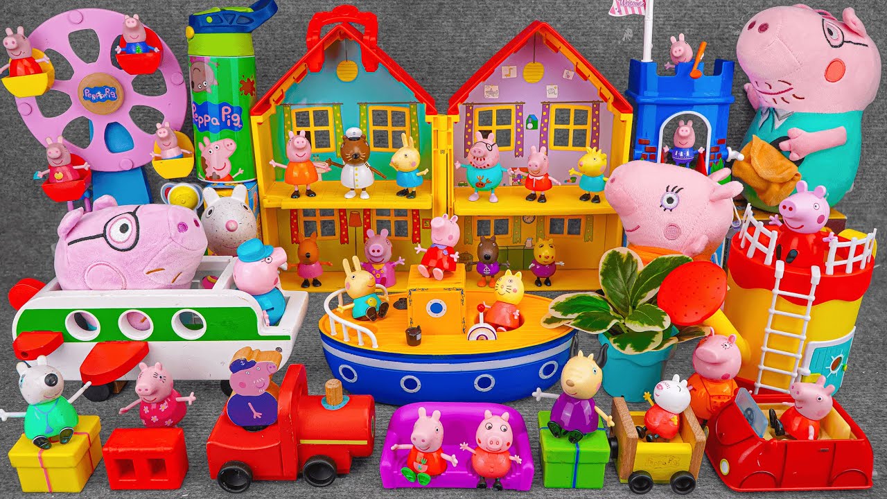 94 Minutes of Satisfying ASMR Unboxing | Adorable Peppa Pig Ship & Family House Playset