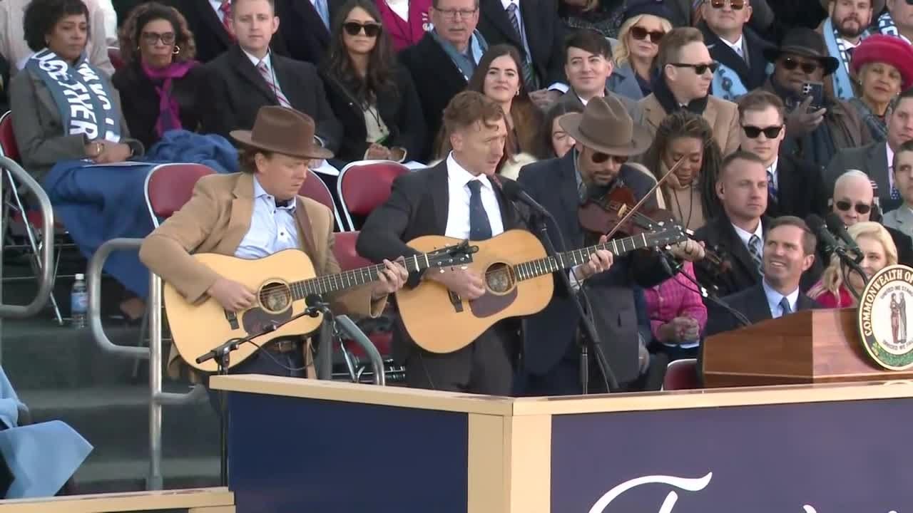 Tyler Childers plays at Gov. Andy Beshear's inauguration