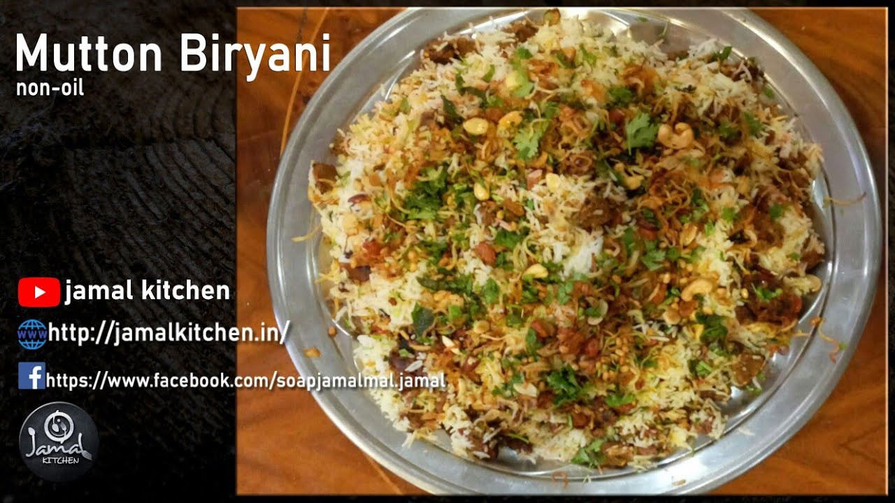 Mutton dum Biryani || non-oil recipe || healthy and tasty👌😋