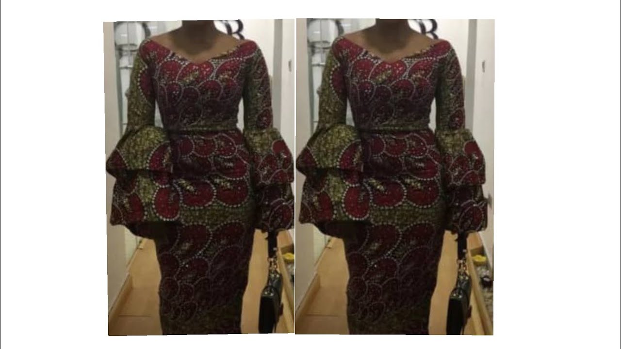 Straight cut dress with bucket Sleeves(cutting and sewing) THE EASIEST METHOD(The needle woman)