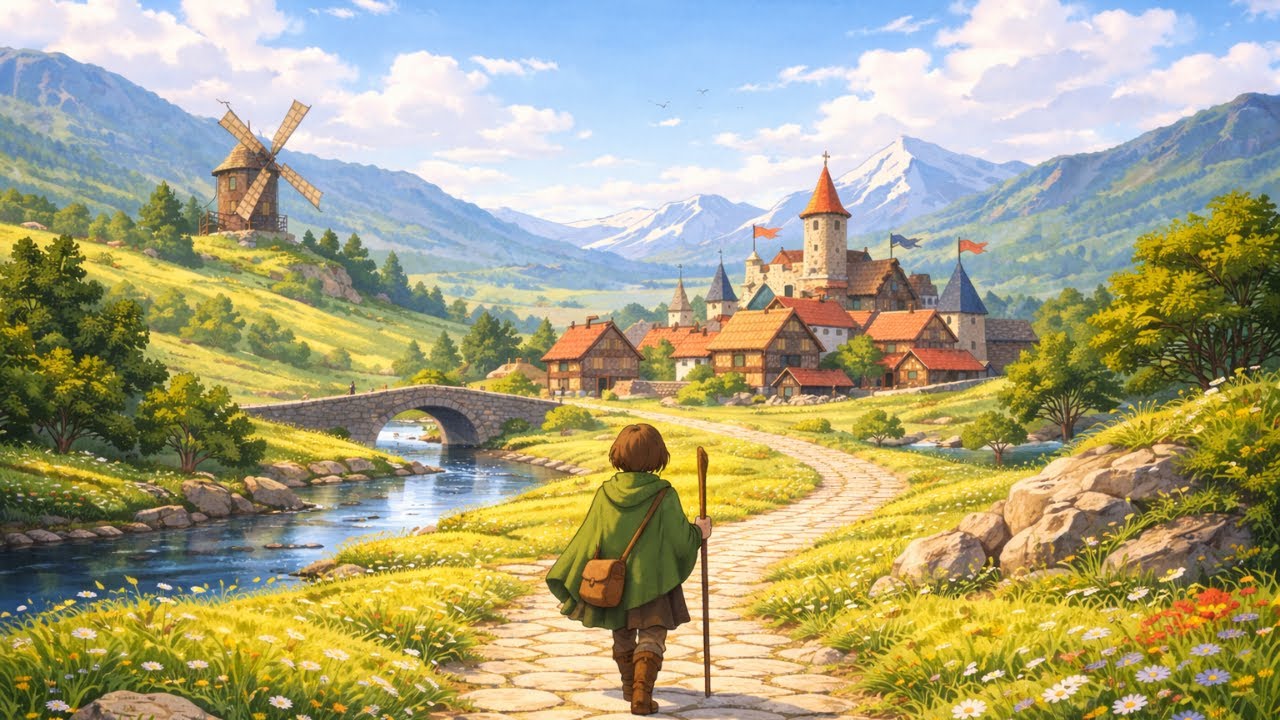 Calm whimsical studying playlist that sends you on a magical adventure | The windborne quest