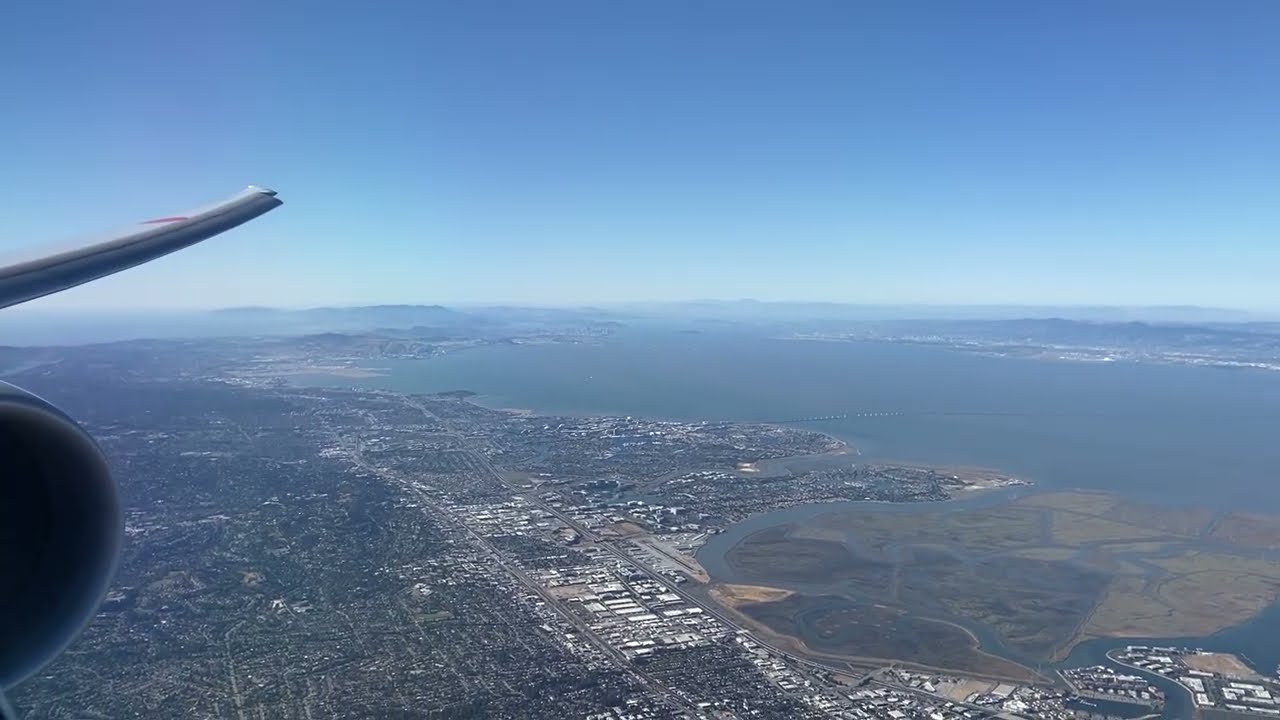 All Nippon Airways Boeing 777-300ER landing in San Francisco (SFO)