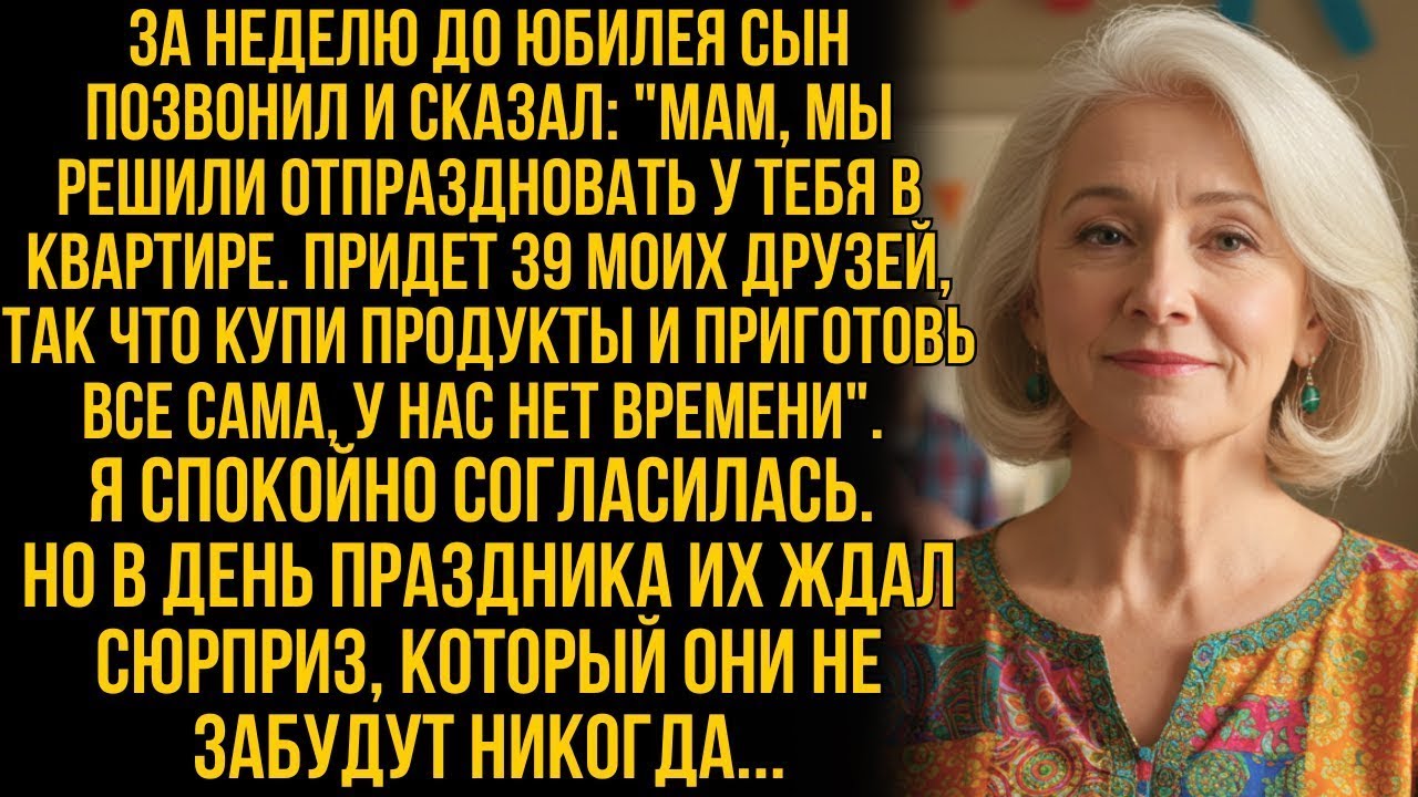 Я готовилась к юбилею — и тут звонит сын «Мам, отметим у тебя! Придет 39 моих друзей, готовь поляну!