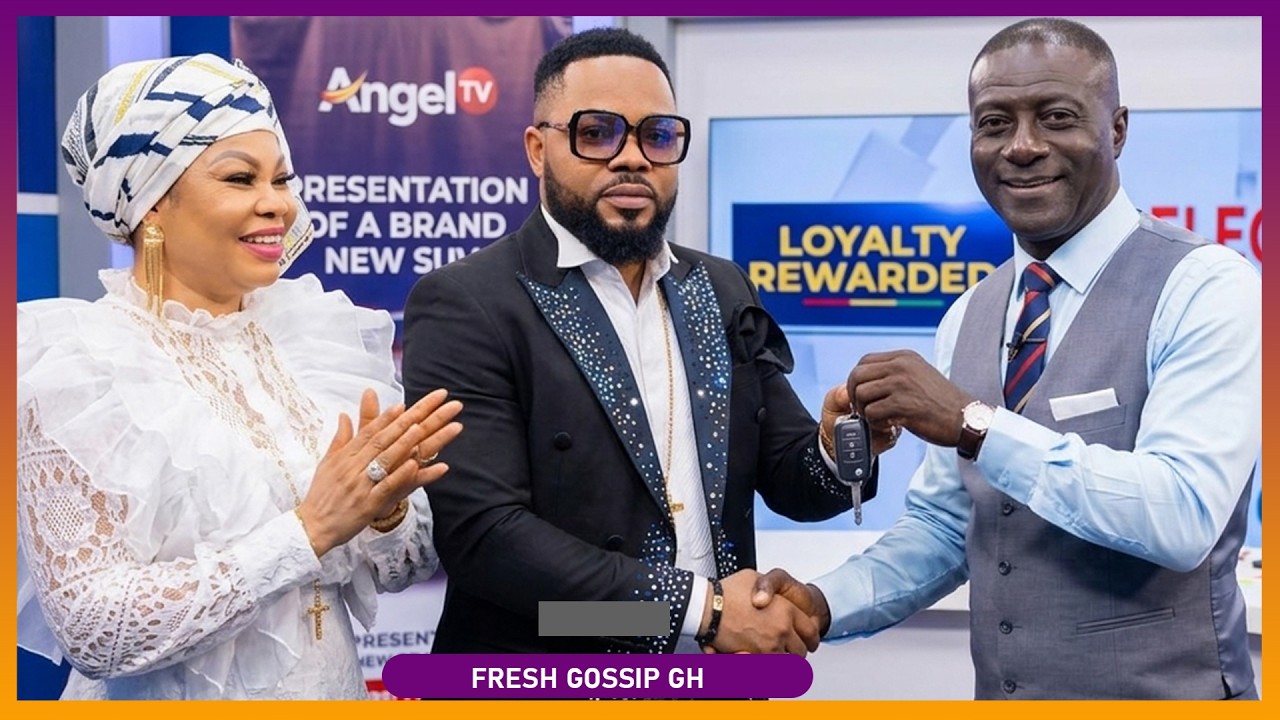 Captain Smart Promise To Gift Angel Asiamah A New Car As A reward For Supporting His Wife Throughout