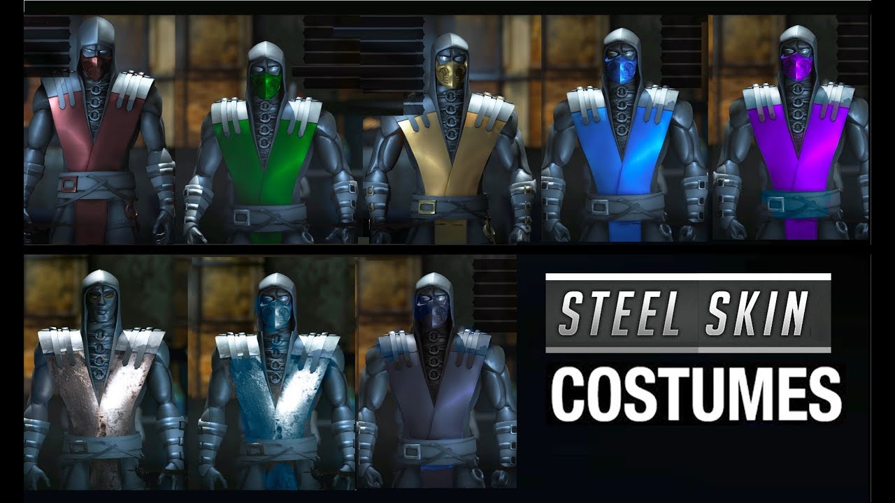 Mortal Kombat X All STEEL NINJA MKX RAIN REPTILE SMOKE NOOB TAKEDA & more Costume Skin PC Mod MKXL