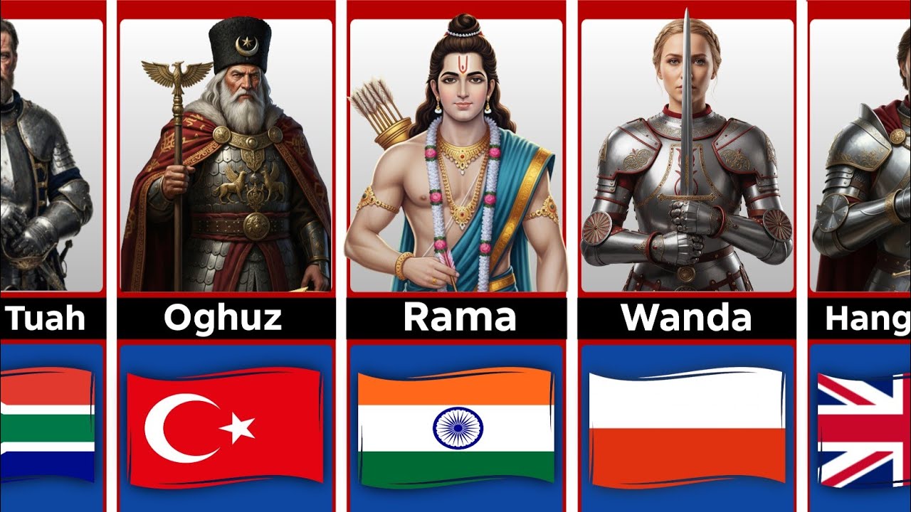 🌍 Mythological Heroes From Different Countries ⚔️🔥