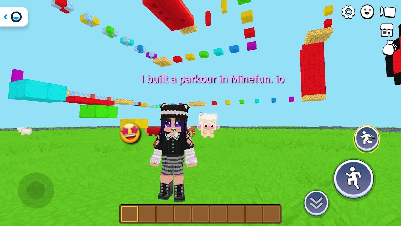 I built a parkour in Minefun.io 😮