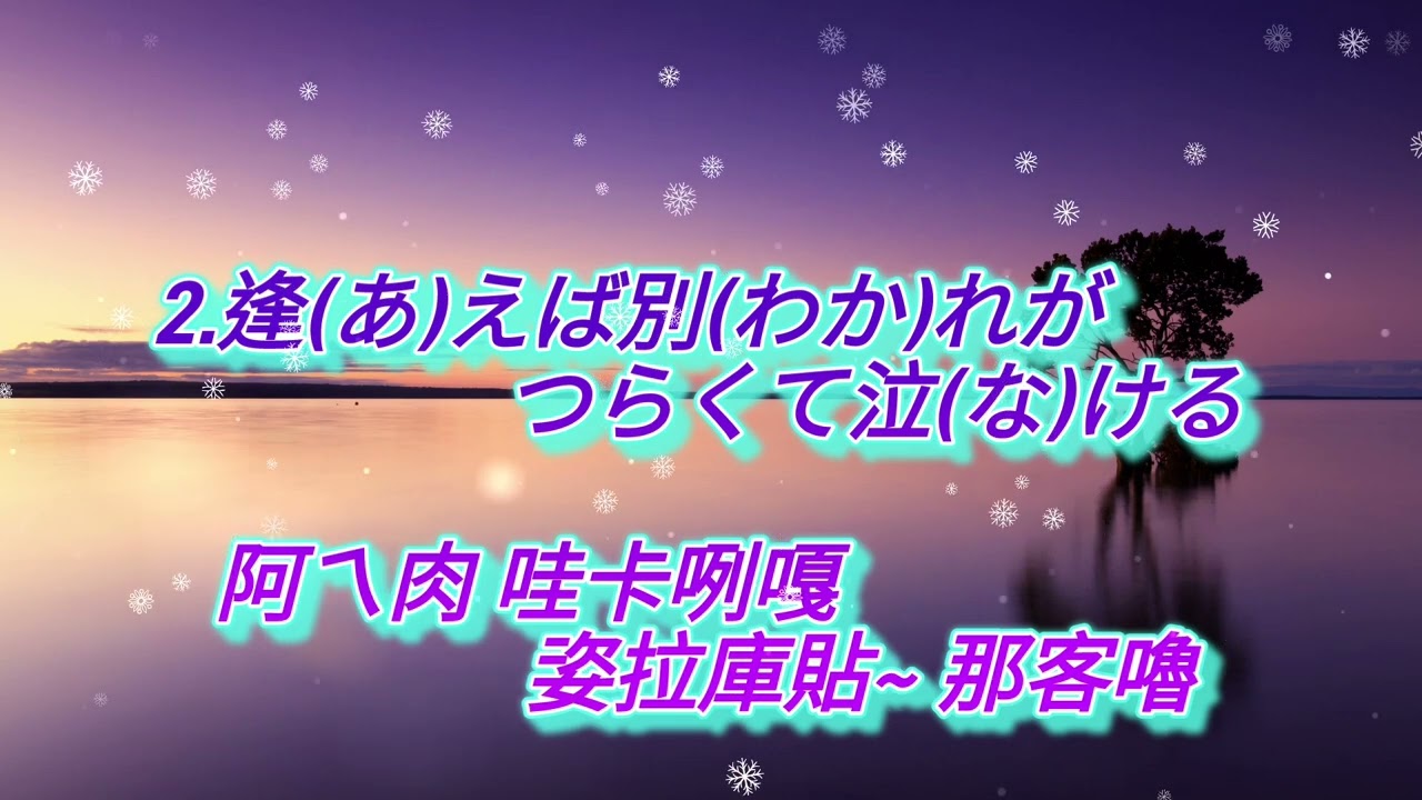 014  逢わずに愛して(幾時再回頭)-日翻中注音(銀髮族快樂學日語.第一冊第14首)