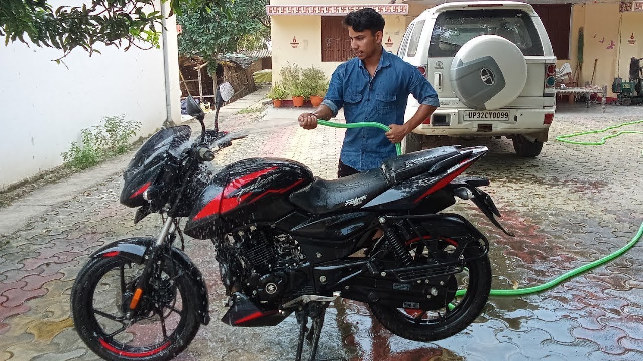 Washed The Bike With Water 🥰