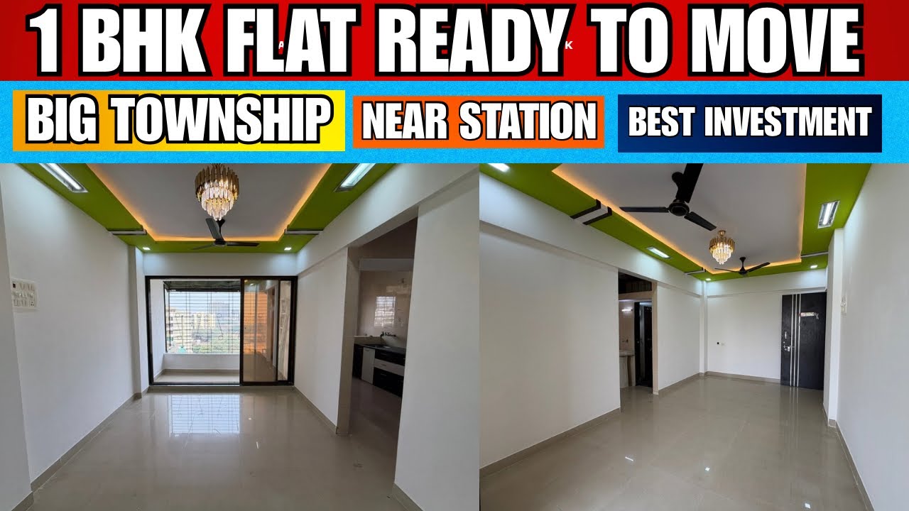 READY TO MOVE 1 BHK! 🏃‍♂️ Just 10 Mins from Station | Big Township | Best Investment 2026