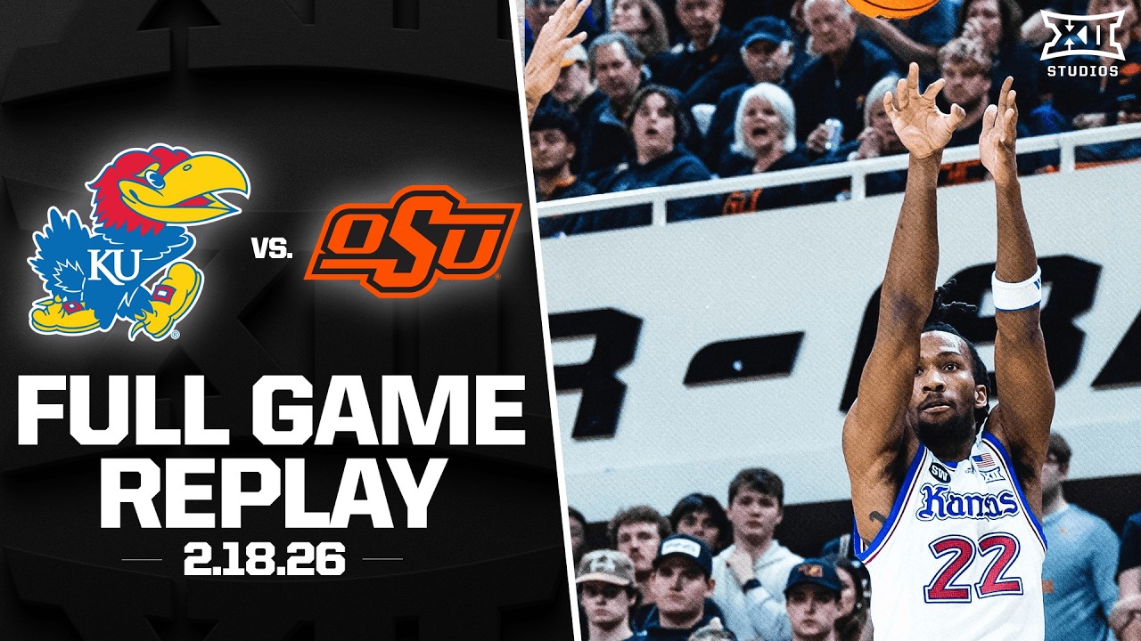 #8 Kansas vs. Oklahoma State Full Game Replay (2.18.26) | 2025-26 Big 12 Men's Basketball