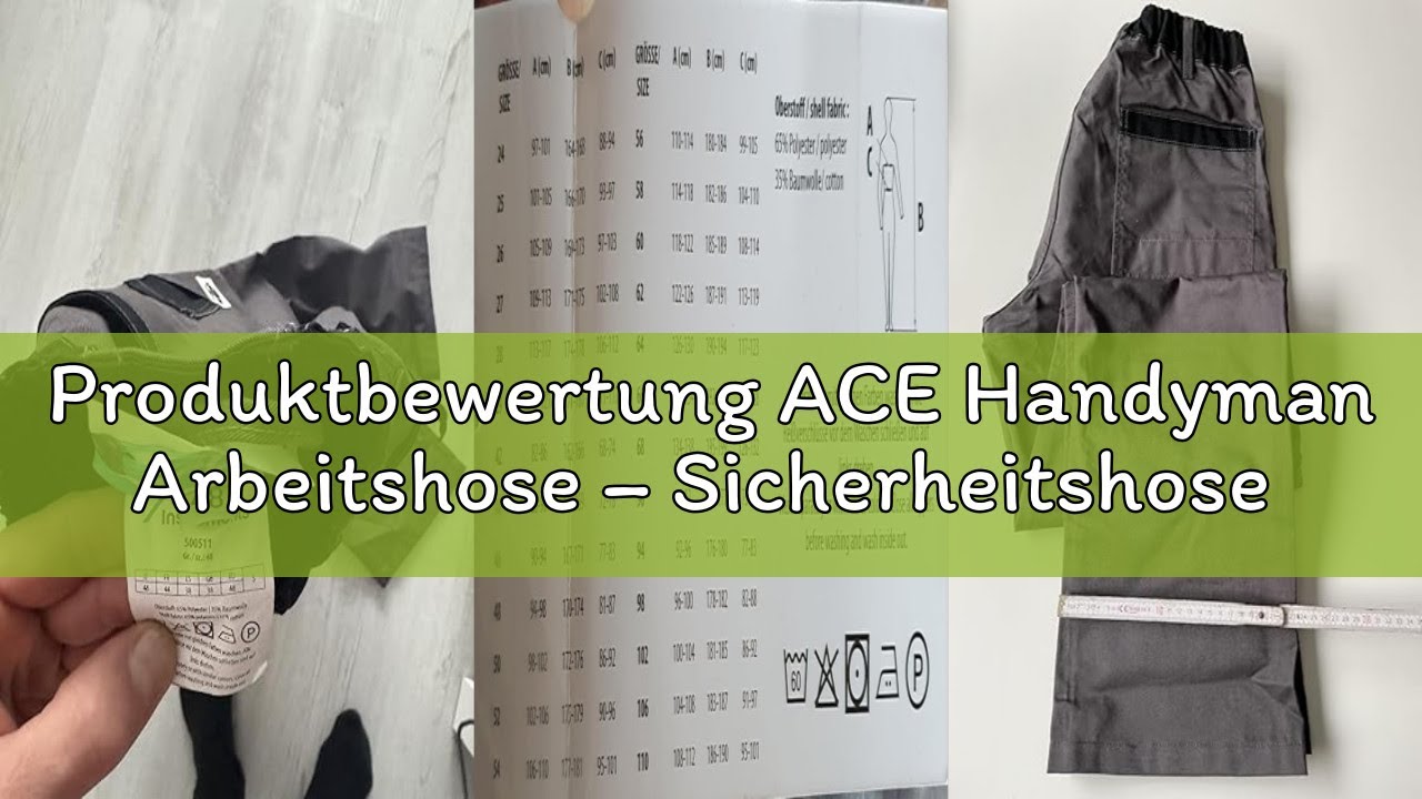 Produktbewertung ACE Handyman Arbeitshose – Sicherheitshose mit Taschen und Kniepolstern – für Damen