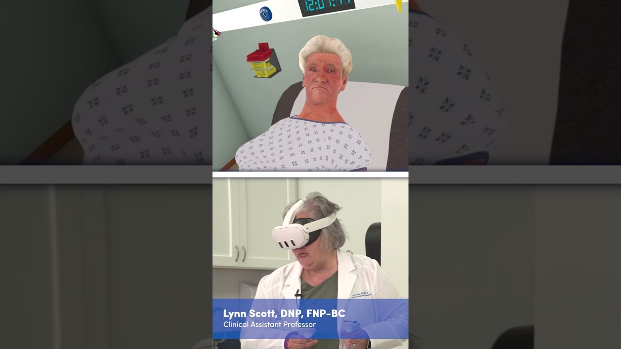 UB Nursing Faculty Practice Their Clinical Skills in VR Simulation