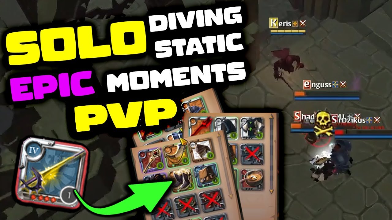 Albion Online | SOLO PVP | EPIC moments STATIC diving