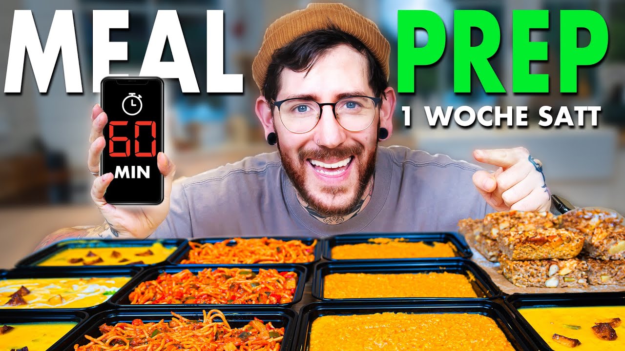 1 STUNDE KOCHEN = 1 WOCHE SATT 🤤?! (Günstig & Einfach)