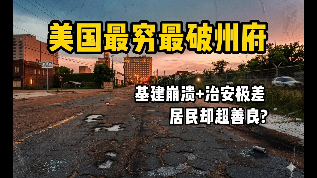 勇闯美国最穷最破州府：满街陨石坑+治安极差，居民却出奇善良？